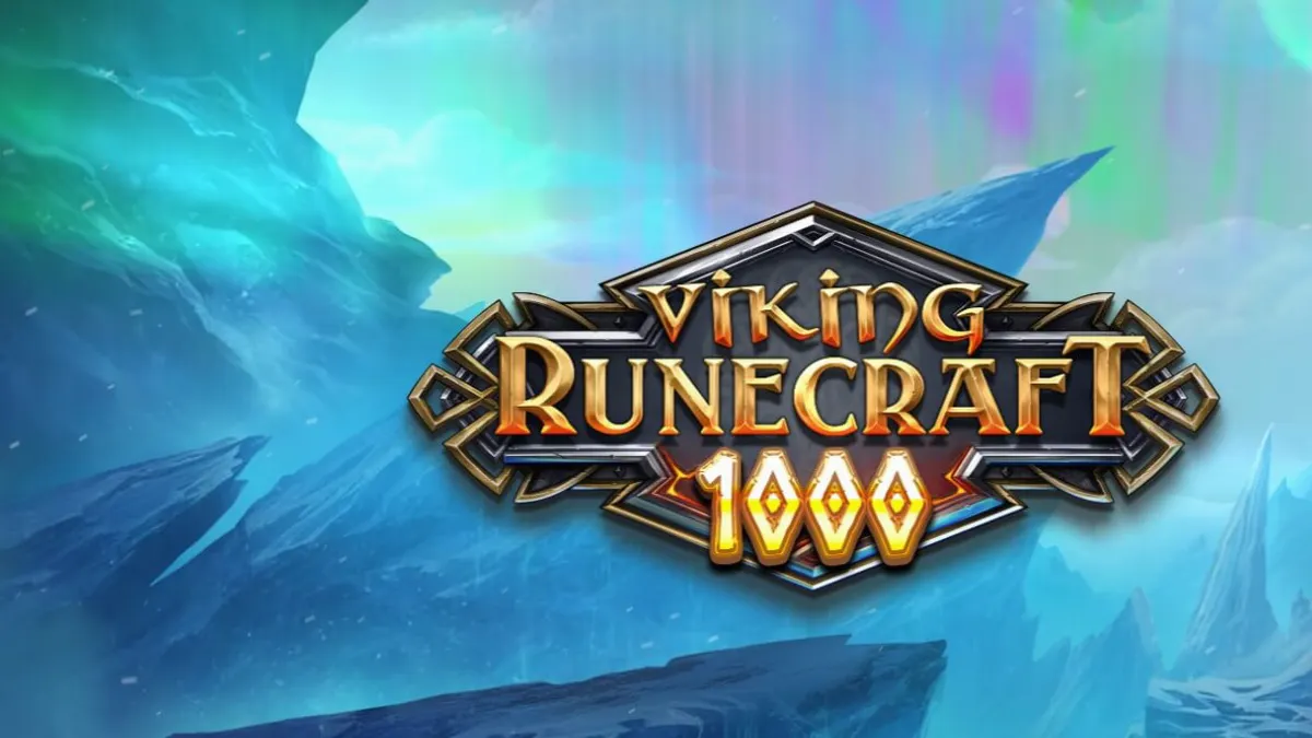 Interface do jogo Viking Runecraft 1000 com símbolos nórdicos