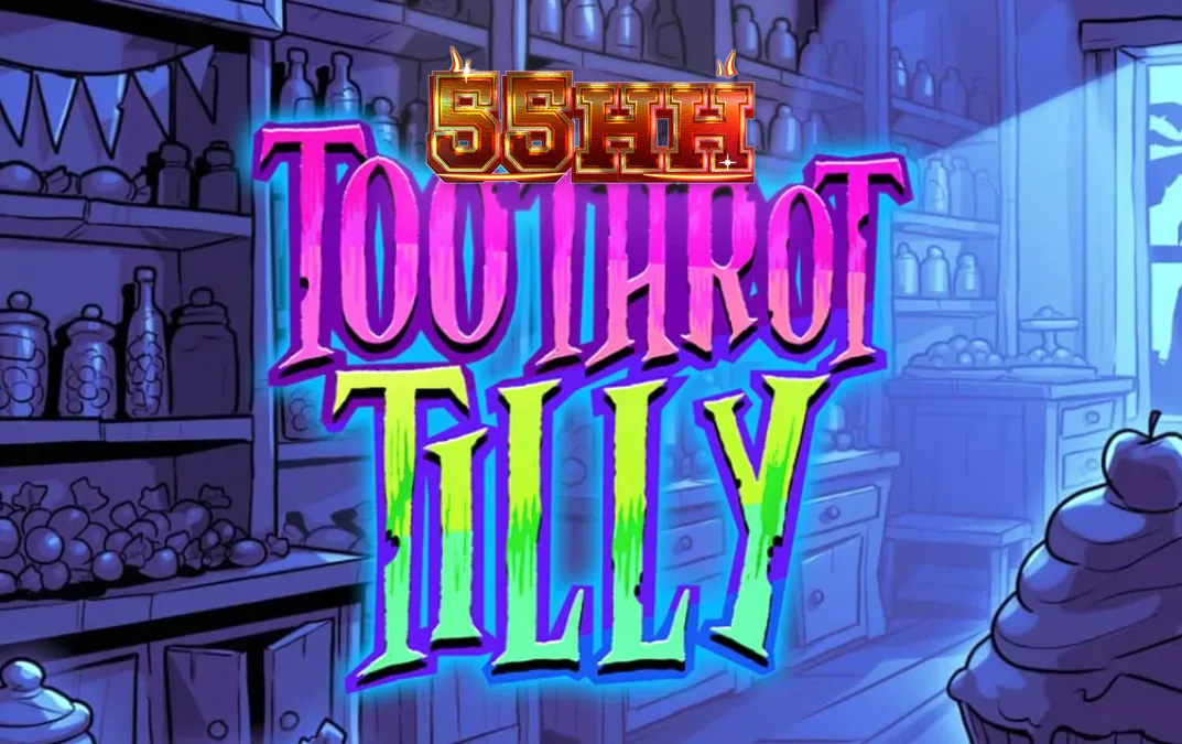 Toothrot Tilly slot game interface com design vibrante e personagens temáticos